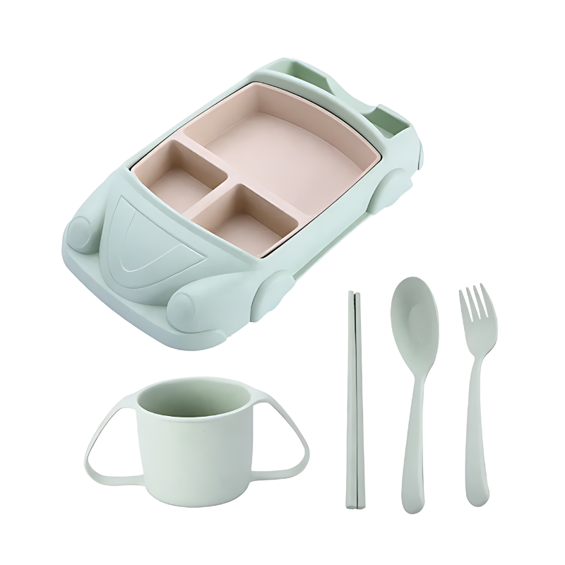 RaceBite Kinder Eetset – Duurzaam & Speels Servies voor Kinderen | Stimuleert Gezond Eetgedrag & Eetplezier aan Tafel