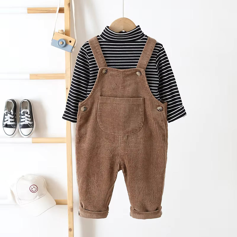 Velora Babywear Loomi Rib Overall – Unisex Baby Tuinbroek van Zacht Katoen voor Alle Seizoenen