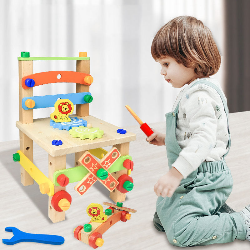 Montessori Houten Werkbank Kind – Educatief Bouwspeelgoed 3+