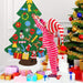 Vilten kerstboom voor kinderen met klittenbandfiguren – ophanglus, opvouwbaar | kerstspeelgoed
