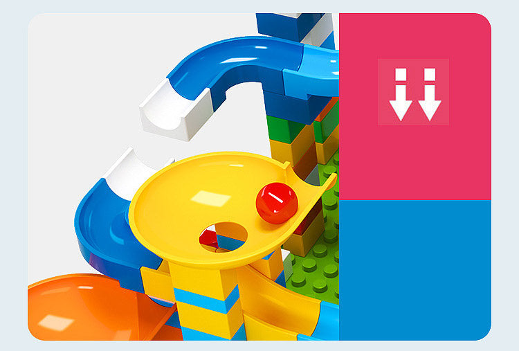 Knikkerbaan Bouwset – MarblePlay 172-delig, Kleurrijk, Educatief Speelgoed, Compatibel, 2+ Jaar