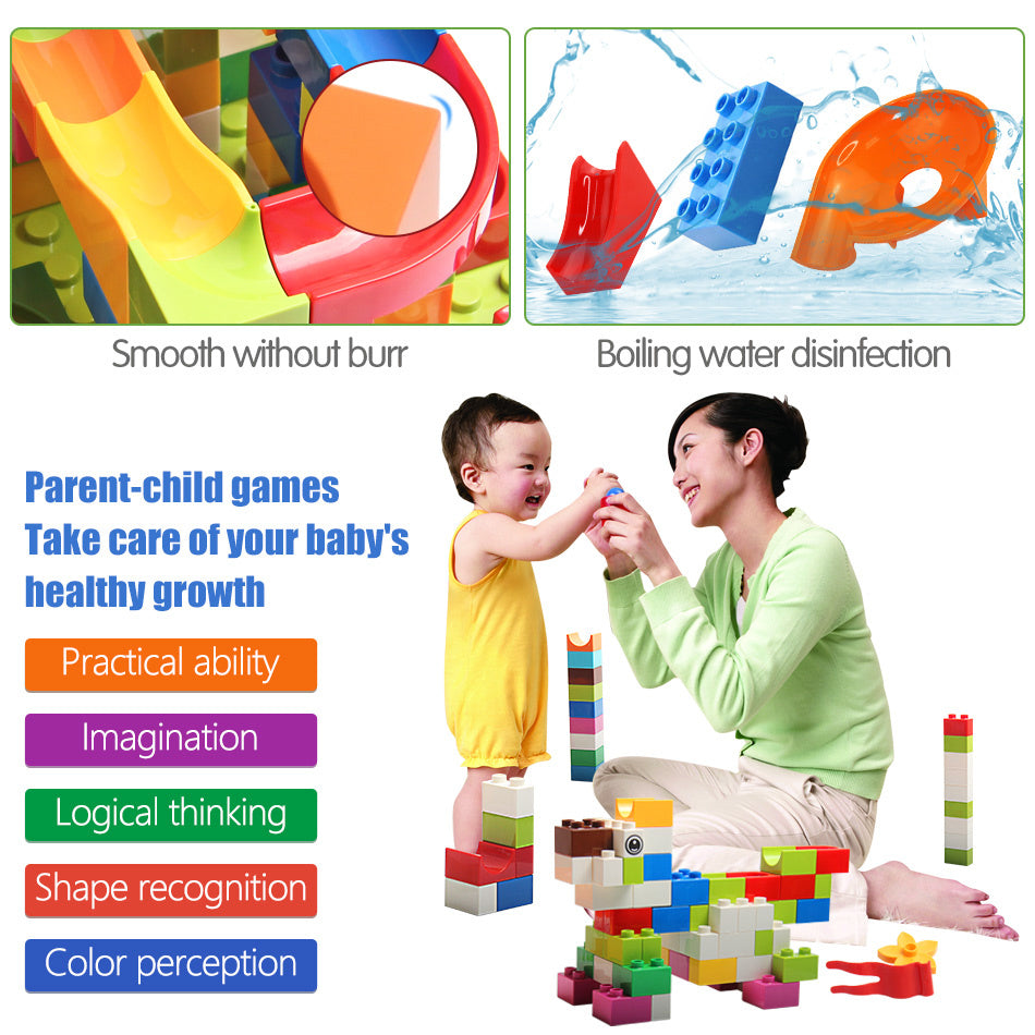 Knikkerbaan Bouwset – MarblePlay 172-delig, Kleurrijk, Educatief Speelgoed, Compatibel, 2+ Jaar