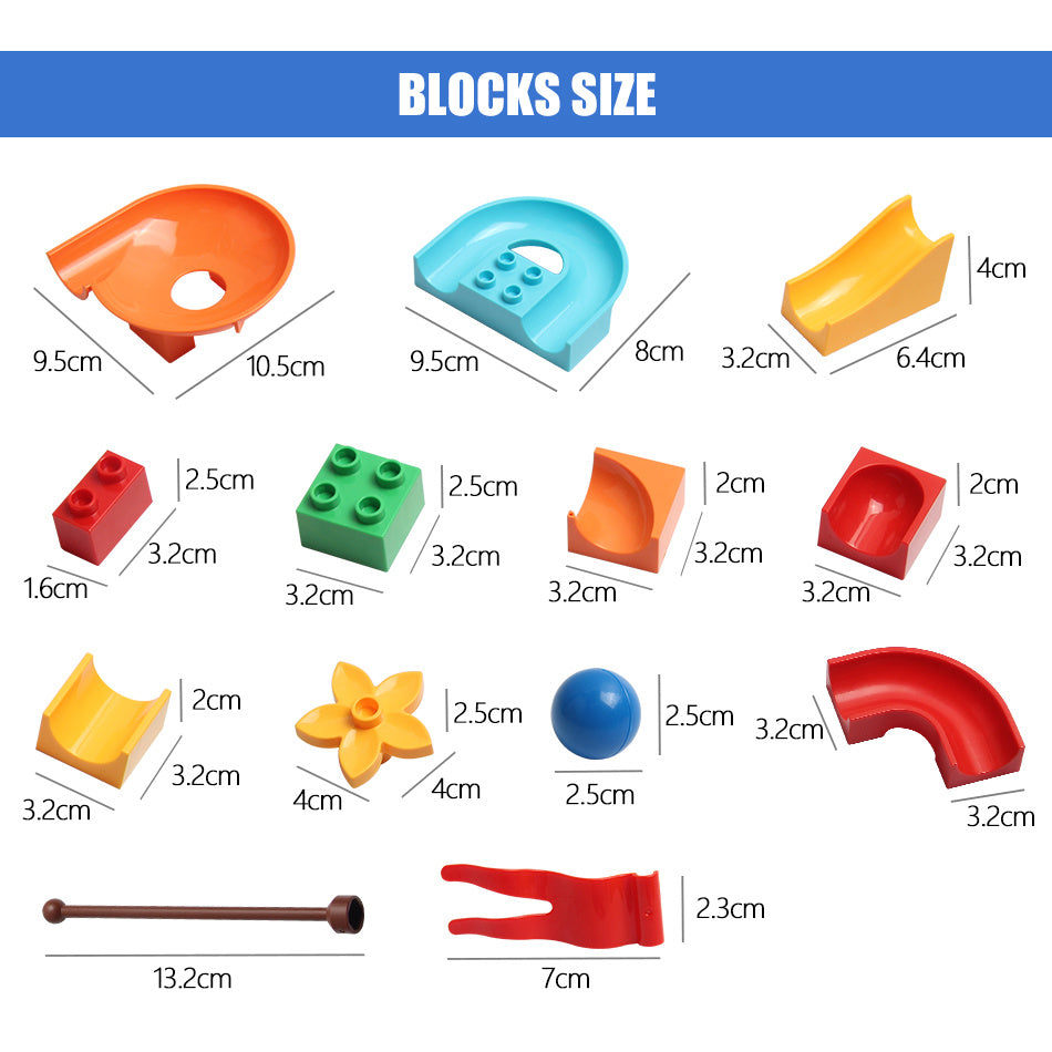 Knikkerbaan Bouwset – MarblePlay 172-delig, Kleurrijk, Educatief Speelgoed, Compatibel, 2+ Jaar