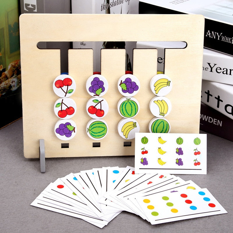 Montessori Houten Sorteerpuzzel – Educatief Fruit Sorteren voor Logisch Denken & Motoriek (3+)