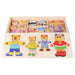 Houten verkleedpuzzel beer met 100 outfits – beukenhout, opbergkist, vanaf 2 jaar | aankleedpuzzel