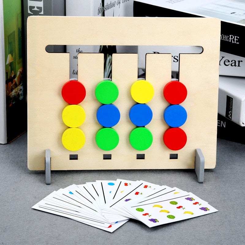 Montessori Houten Sorteerpuzzel – Educatief Fruit Sorteren voor Logisch Denken & Motoriek (3+)
