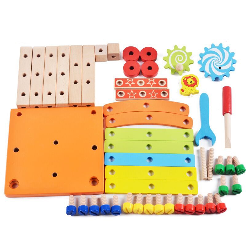 Montessori Houten Werkbank Kind – Educatief Bouwspeelgoed 3+