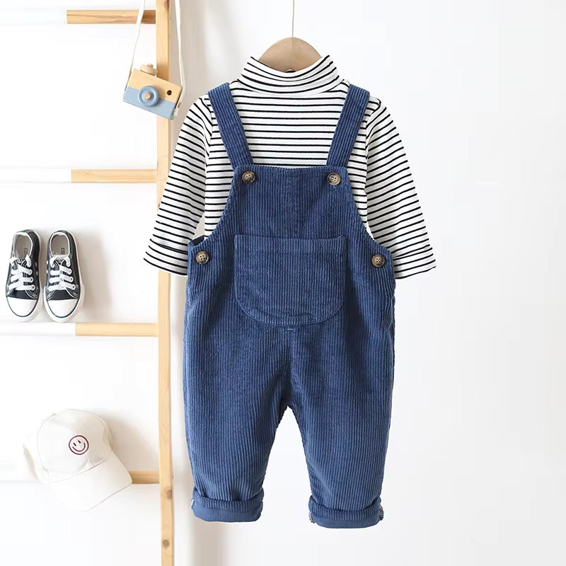Velora Babywear Loomi Rib Overall – Unisex Baby Tuinbroek van Zacht Katoen voor Alle Seizoenen