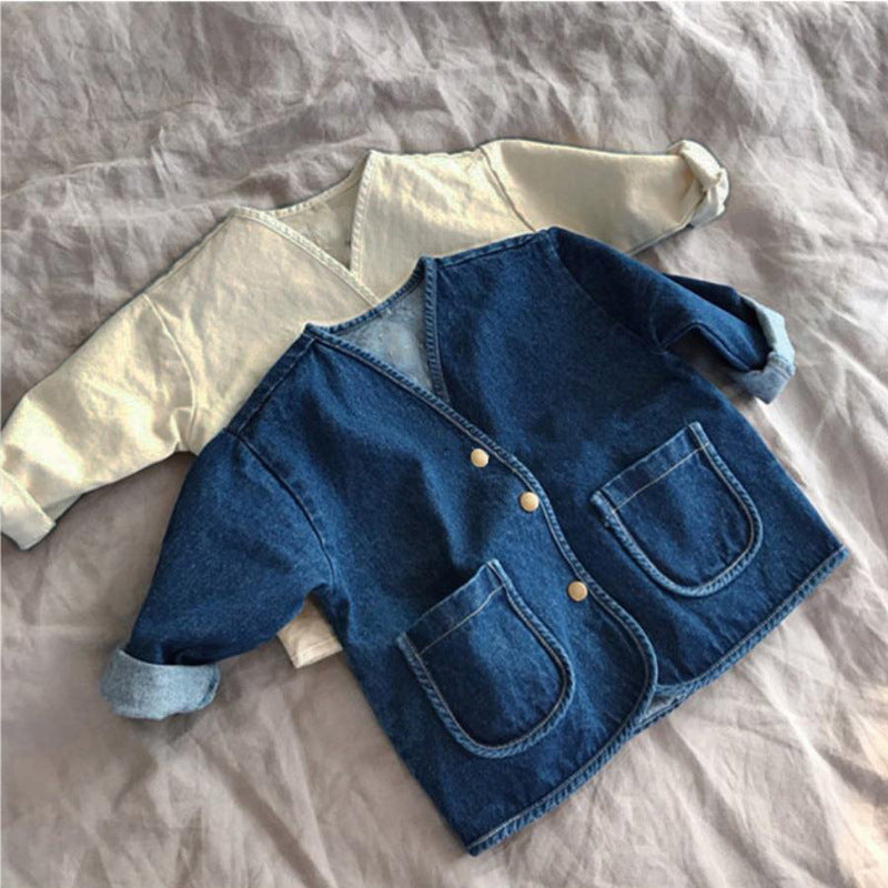EasyWear Denim Baby Jasje Unisex | Spijkerjasje voor Meisjes & Jongens | 9 Maanden – 3 Jaar | Zachte Katoenmix met Drukknopen