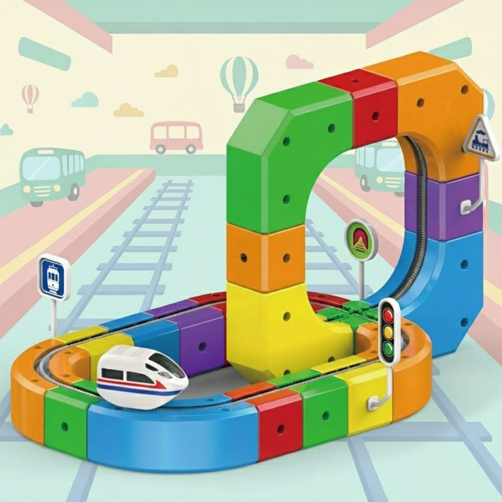 Playvero BuildSphere – Magnetisch Bouw- en Railsysteem voor Creatief en Educatief Speelplezier