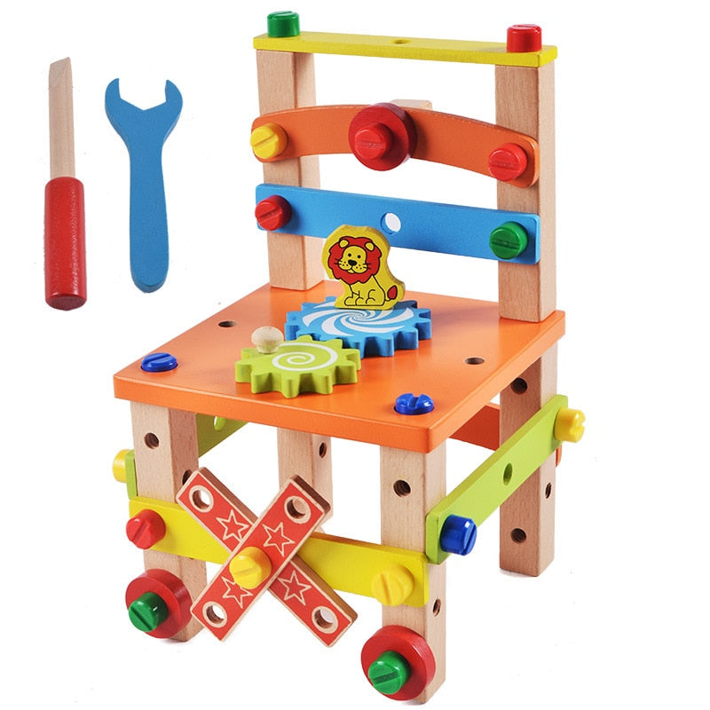 Montessori Houten Werkbank Kind – Educatief Bouwspeelgoed 3+