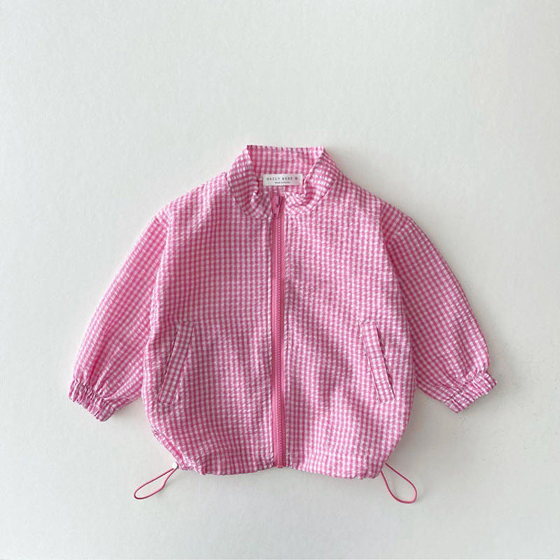 Lichtgewicht Jas - BreezyZip Meisjes, Geel/Roze/Groen/Paars/Zwart, Katoen, Maat 0-5 Jaar