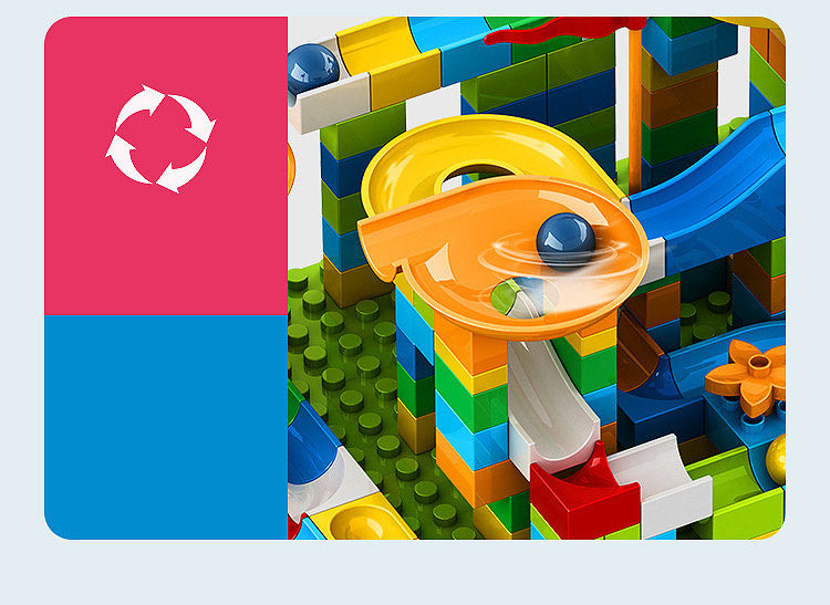 Knikkerbaan Bouwset – MarblePlay 172-delig, Kleurrijk, Educatief Speelgoed, Compatibel, 2+ Jaar