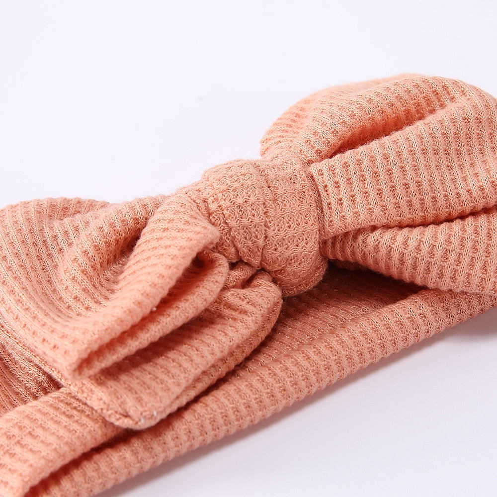 LunaLoom Baby Haarband met Strik – Zachte Elastische Hoofdband voor Pasgeborenen en Peuters