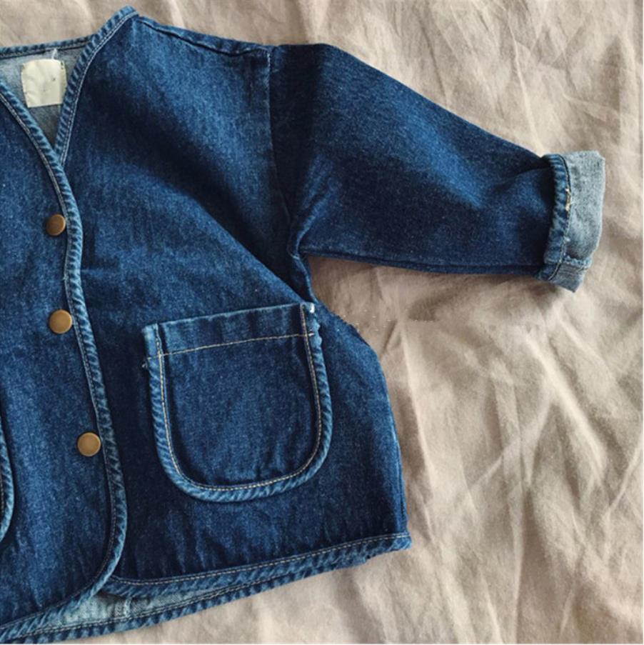 EasyWear Denim Baby Jasje Unisex | Spijkerjasje voor Meisjes & Jongens | 9 Maanden – 3 Jaar | Zachte Katoenmix met Drukknopen