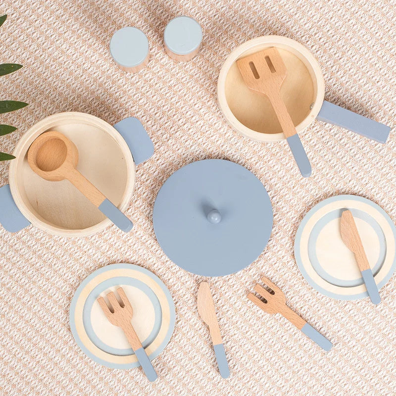 Houten Keukenaccessoires Speelset – Creatief & Educatief Speelgoed voor Kinderen 4-12 jaar