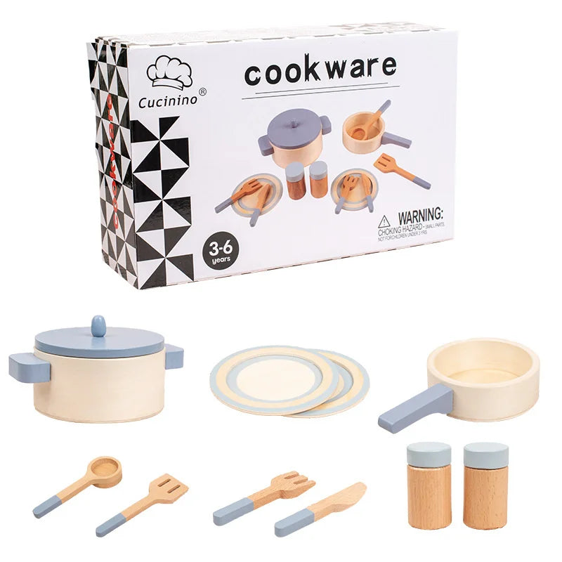 Houten Keukenaccessoires Speelset – Creatief & Educatief Speelgoed voor Kinderen 4-12 jaar