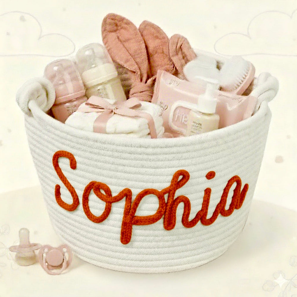Gepersonaliseerde Baby Opbergmand – Kraamcadeau & Kinderkamer