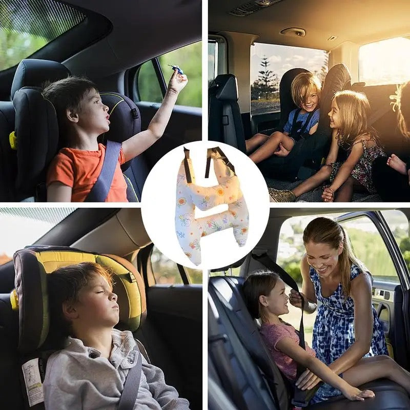 Kinder Reiskussen – Hoofd & Nek Ondersteuning in de Auto | 67x50cm