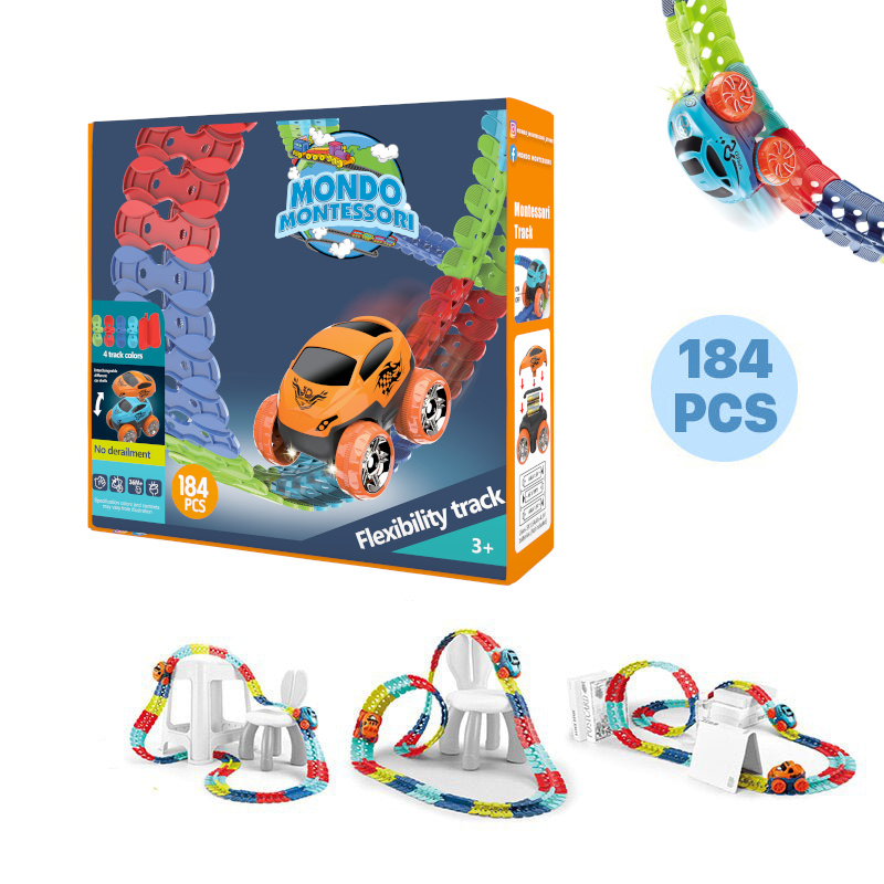 Flexibele Racebaan voor Kinderen – Bouw Eindeloze Routes met 2 Raceauto’s