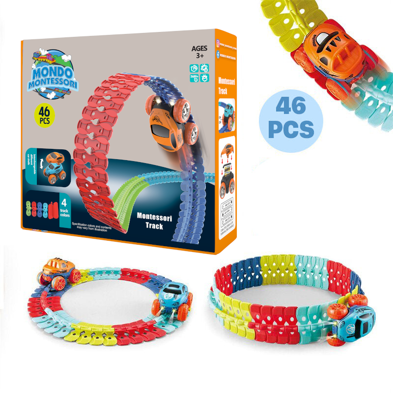 Flexibele Racebaan voor Kinderen – Bouw Eindeloze Routes met 2 Raceauto’s