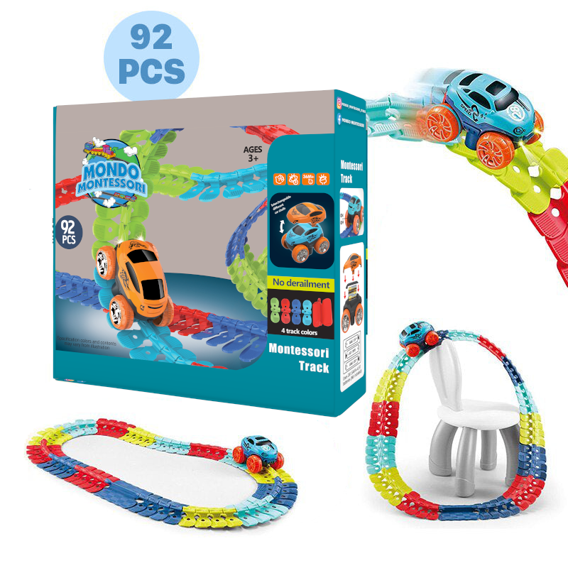 Flexibele Racebaan voor Kinderen – Bouw Eindeloze Routes met 2 Raceauto’s