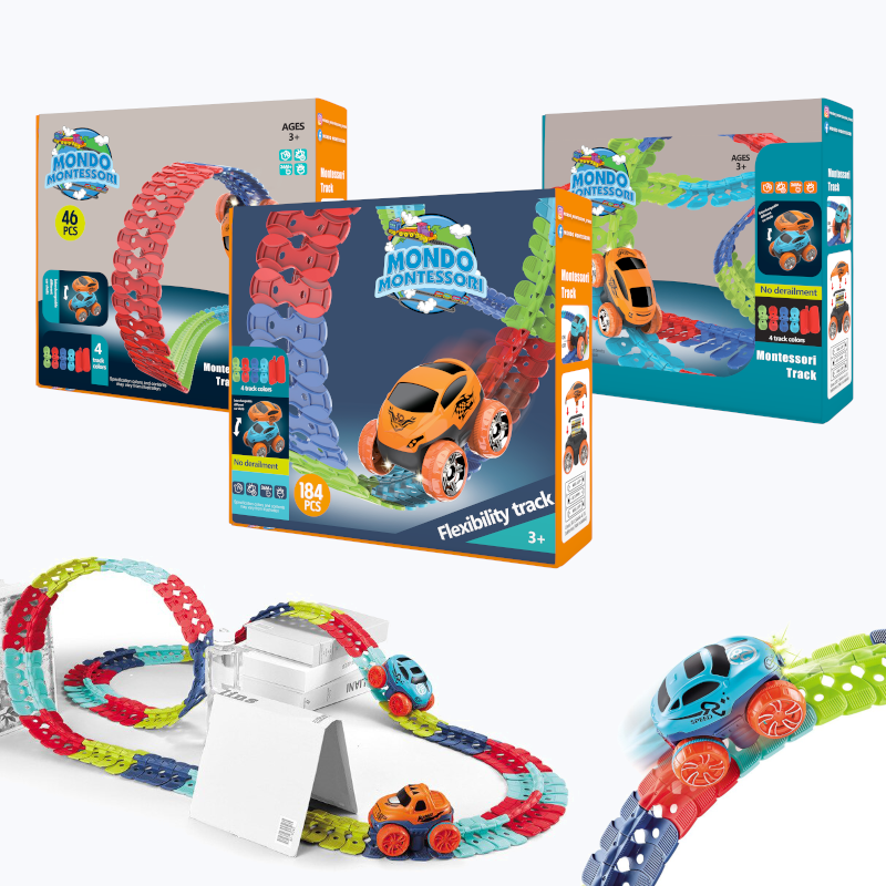 Flexibele Racebaan voor Kinderen – Bouw Eindeloze Routes met 2 Raceauto’s