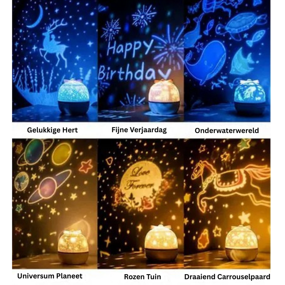 SkyProjector Sterren Nachtlamp – Rustgevende Projector voor Kinderen met Muziek & Afstandsbediening