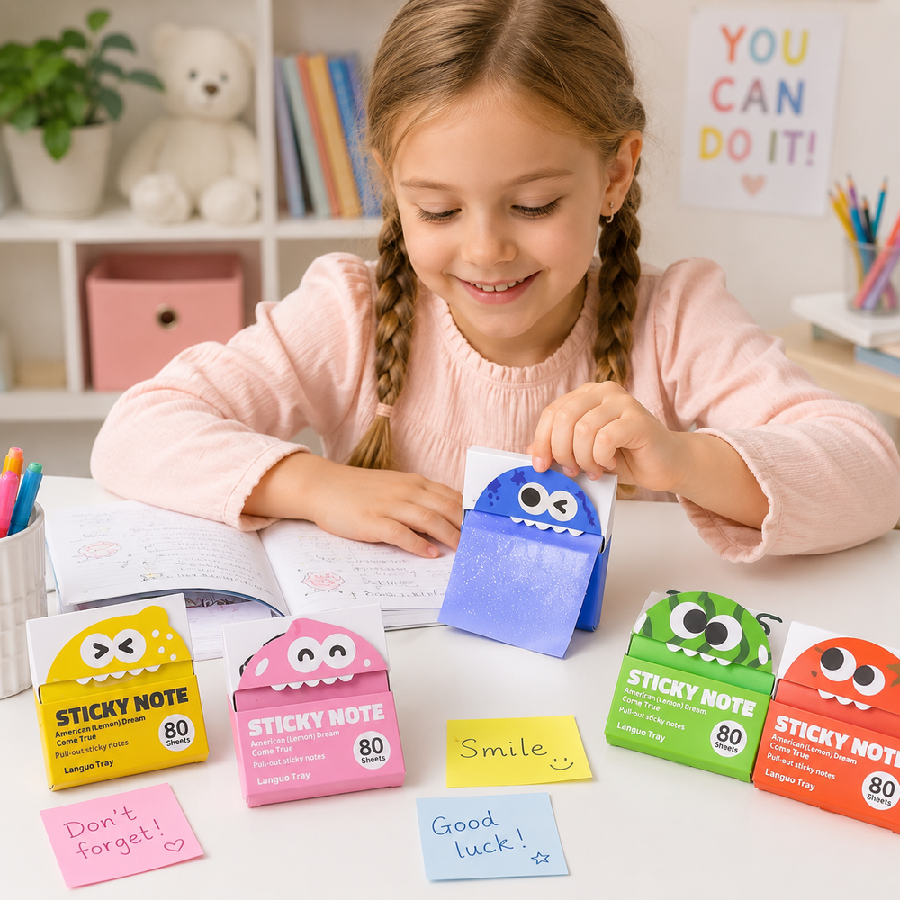 Transparante plakbriefjes, 80 vellen – tekst blijft leesbaar | memoblaadjes voor school