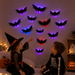 Halloween wanddecoratie met lichtgevende vleermuizen – 3D-effect, voor muur en deur | muurstickers