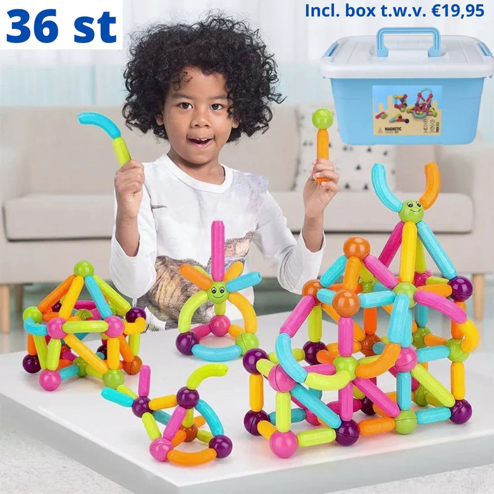 Magnetische Bouwblokken voor Kinderen – Educatief Magnetisch Speelgoed in 72/108/136 Stuks