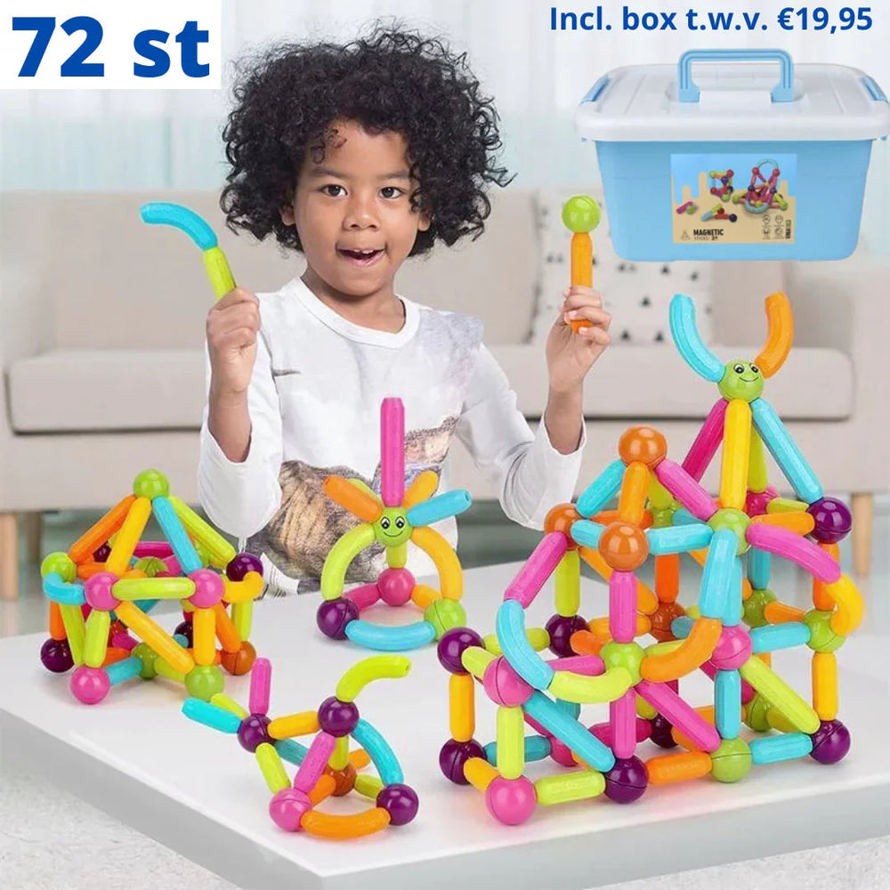 Magnetische Bouwblokken voor Kinderen – Educatief Magnetisch Speelgoed in 72/108/136 Stuks