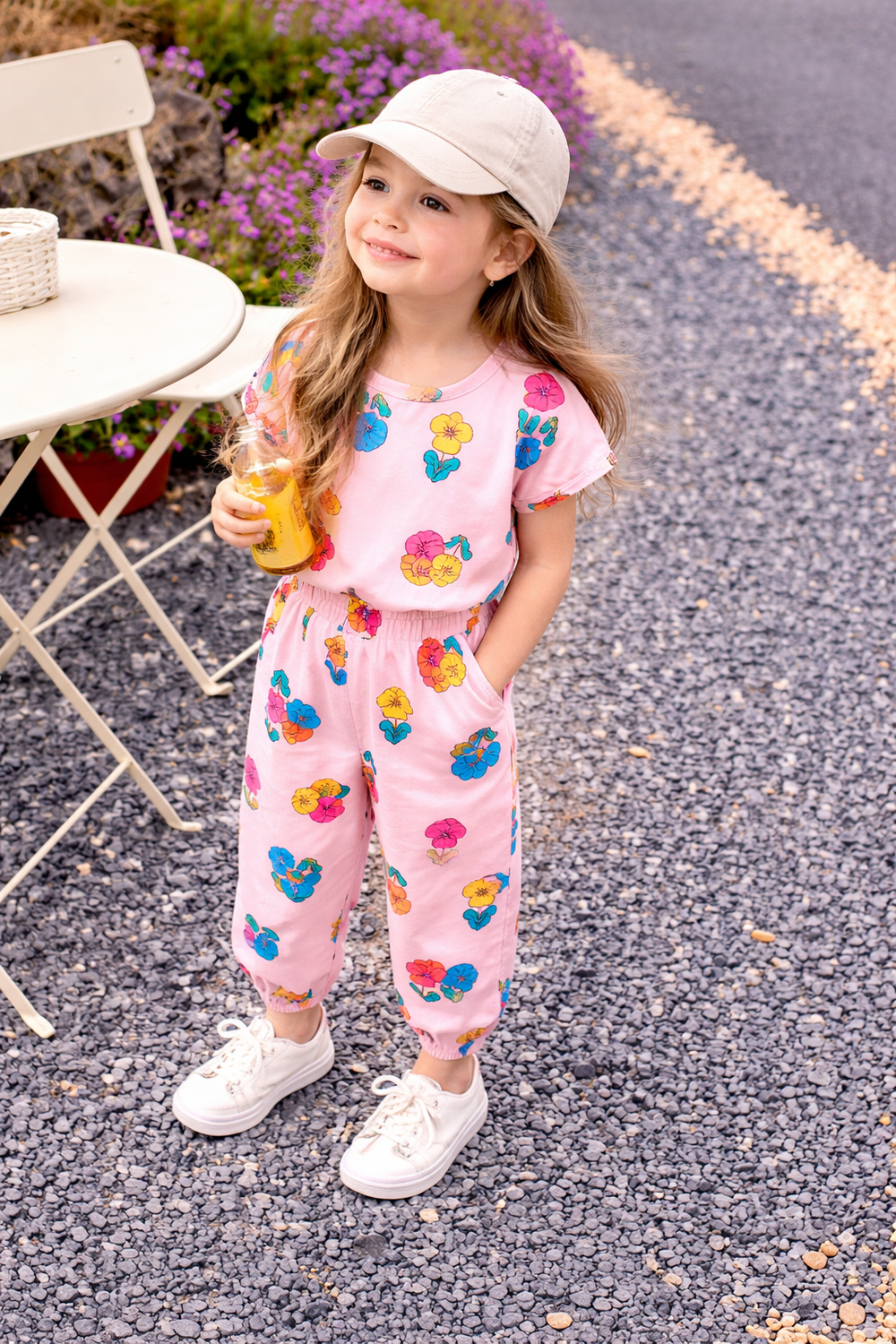 Zomer Set Meisje – 2 Delige Kinderkleding Set Bloemen