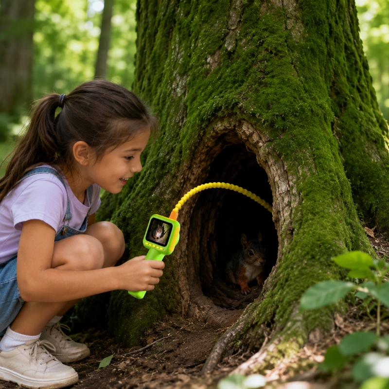 Inspectiecamera voor Kinderen – Borescoop met 2,8‑inch Scherm & Flexibele Cameraslang