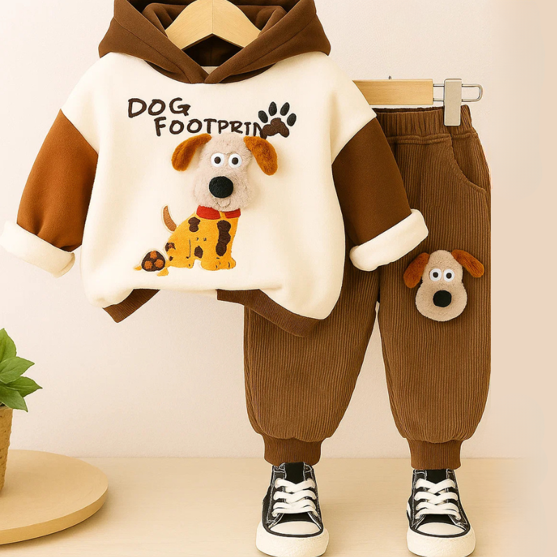 Nordino Kids PupPlay Lentepak voor Jongens – Comfortabel & Trendy Kinder Trainingspak Lente Set 80-120 cm