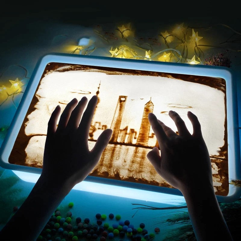 GlowSand Creative Table – Verlichte Zandtafel voor Kinderen | Sensorisch & Creatief Speelgoed