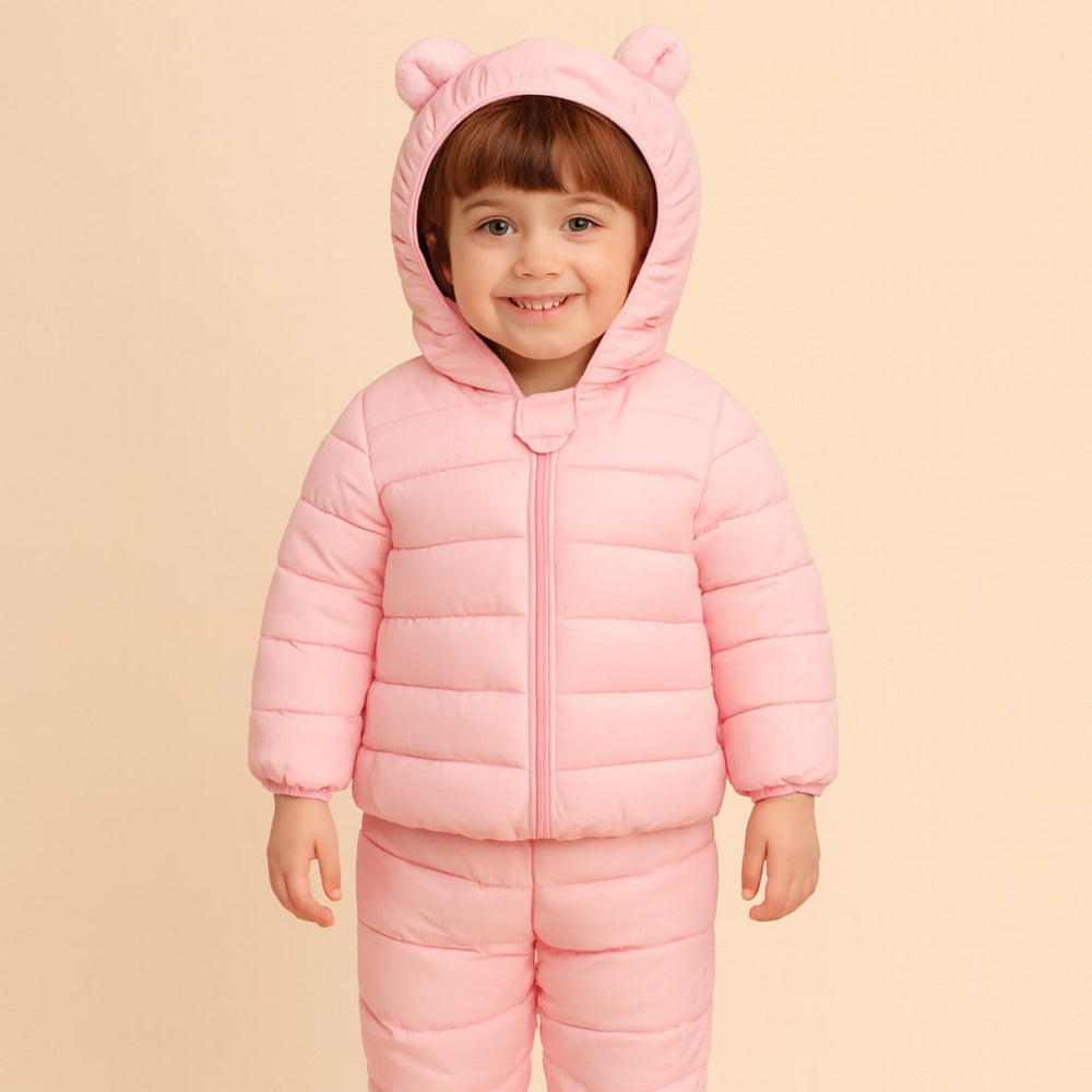 Kids Unisex Puffer Jas & Broek Set met Oortjes (2-Delig)