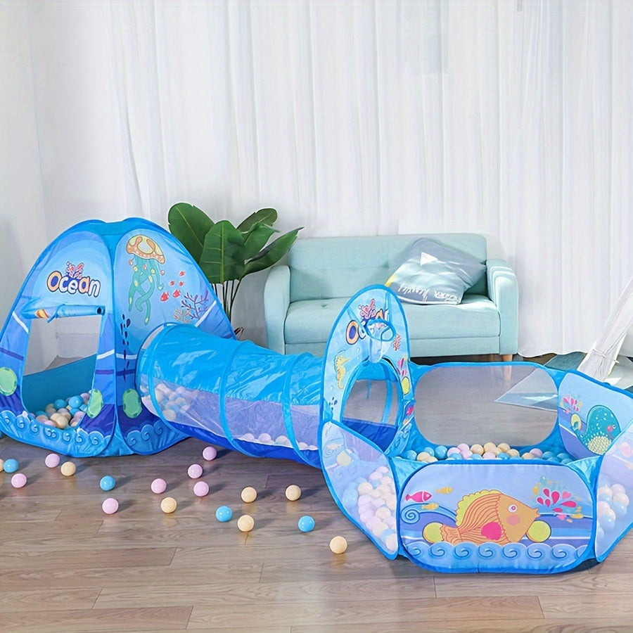 Kindertent met Ballenbak – Maritiem Onderwaterthema, Binnen & Buiten Speelplezier