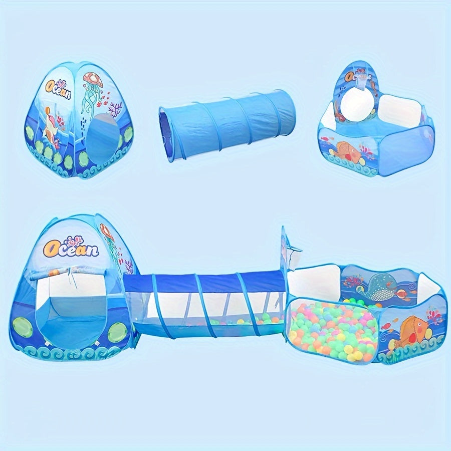 Kindertent met Ballenbak – Maritiem Onderwaterthema, Binnen & Buiten Speelplezier
