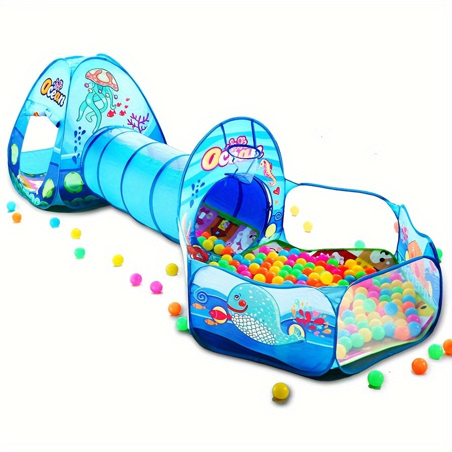 Kindertent met Ballenbak – Maritiem Onderwaterthema, Binnen & Buiten Speelplezier