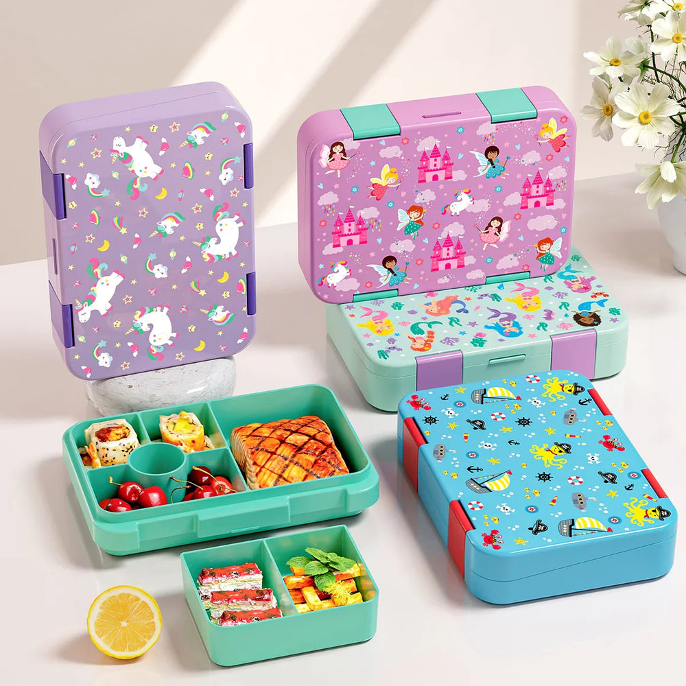 LunchPal Compact Box – Lekvrije, BPA-vrije Kinderlunchbox met Magnetronbestendig Binnentray voor School & Picknick