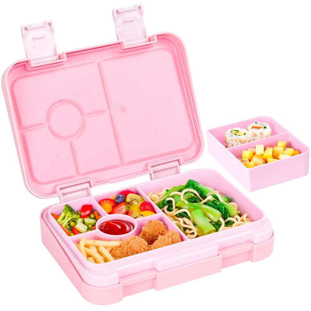 LunchPal Compact Box – Lekvrije, BPA-vrije Kinderlunchbox met Magnetronbestendig Binnentray voor School & Picknick