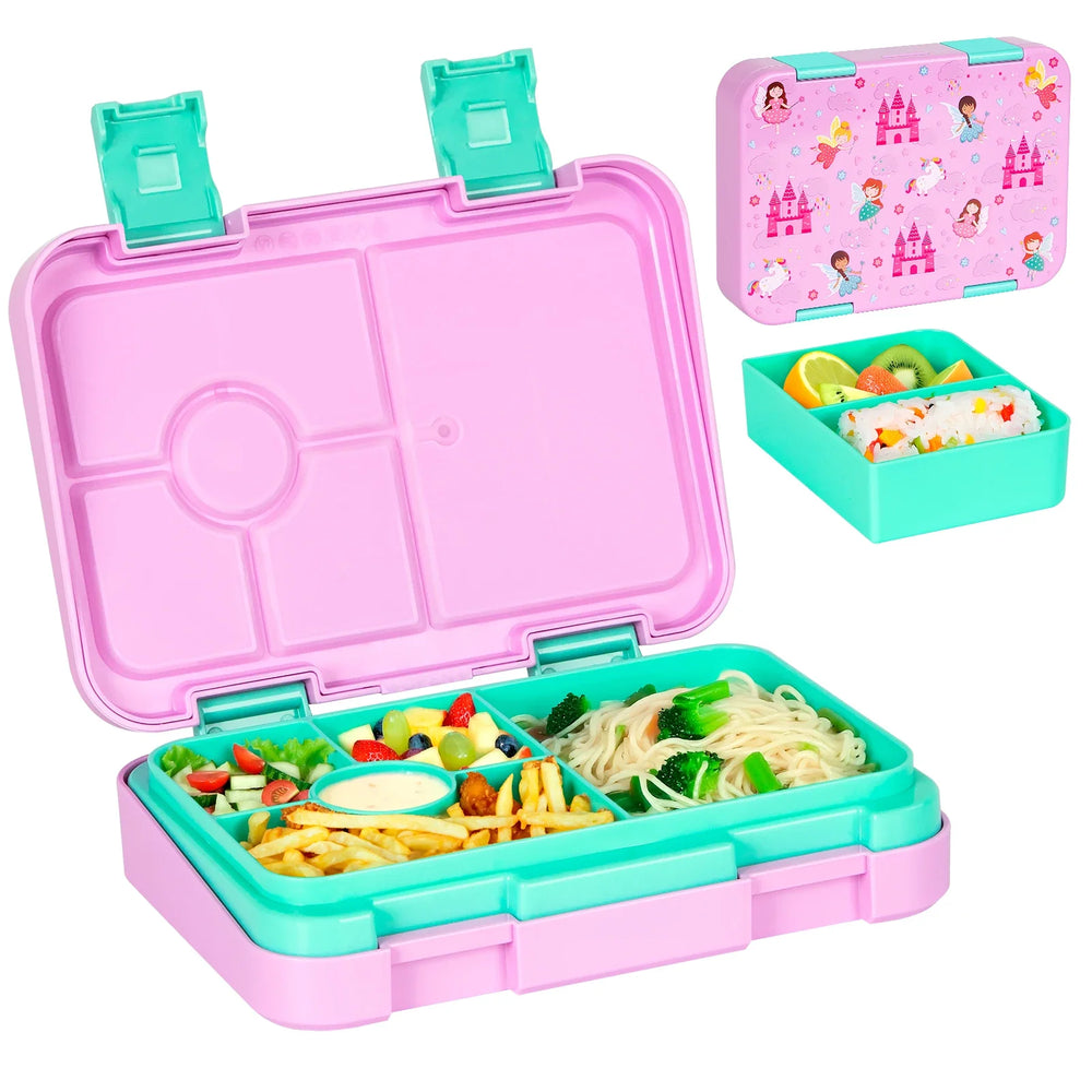 LunchPal Compact Box – Lekvrije, BPA-vrije Kinderlunchbox met Magnetronbestendig Binnentray voor School & Picknick
