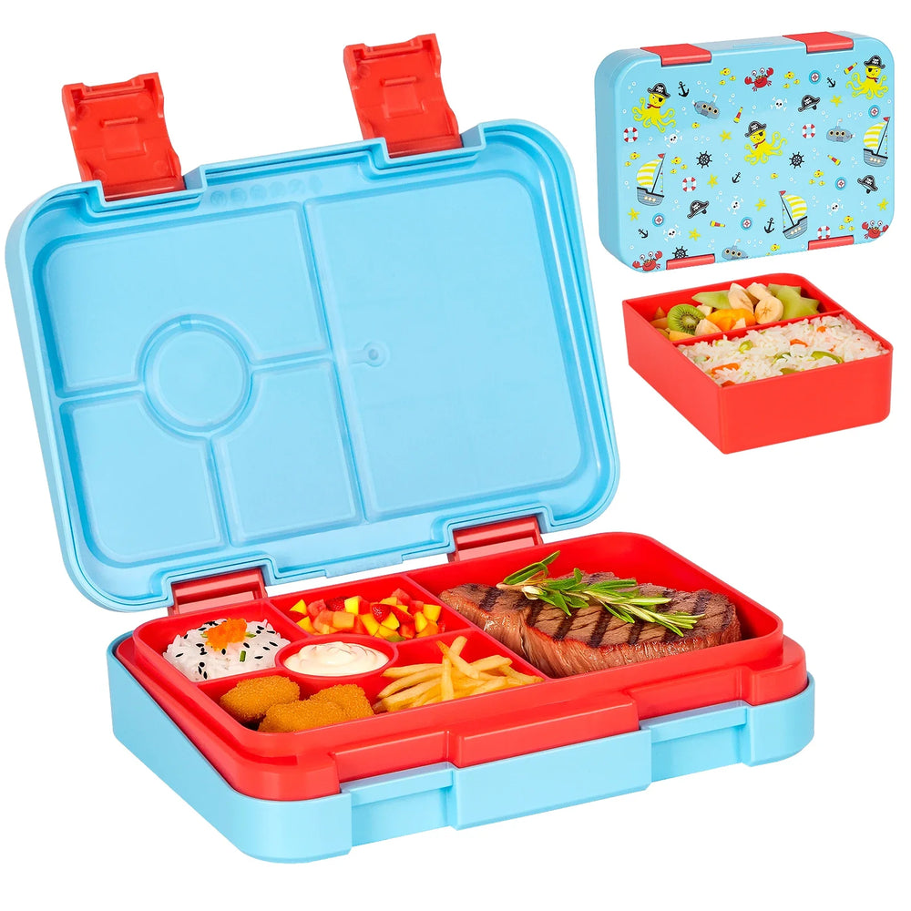 LunchPal Compact Box – Lekvrije, BPA-vrije Kinderlunchbox met Magnetronbestendig Binnentray voor School & Picknick