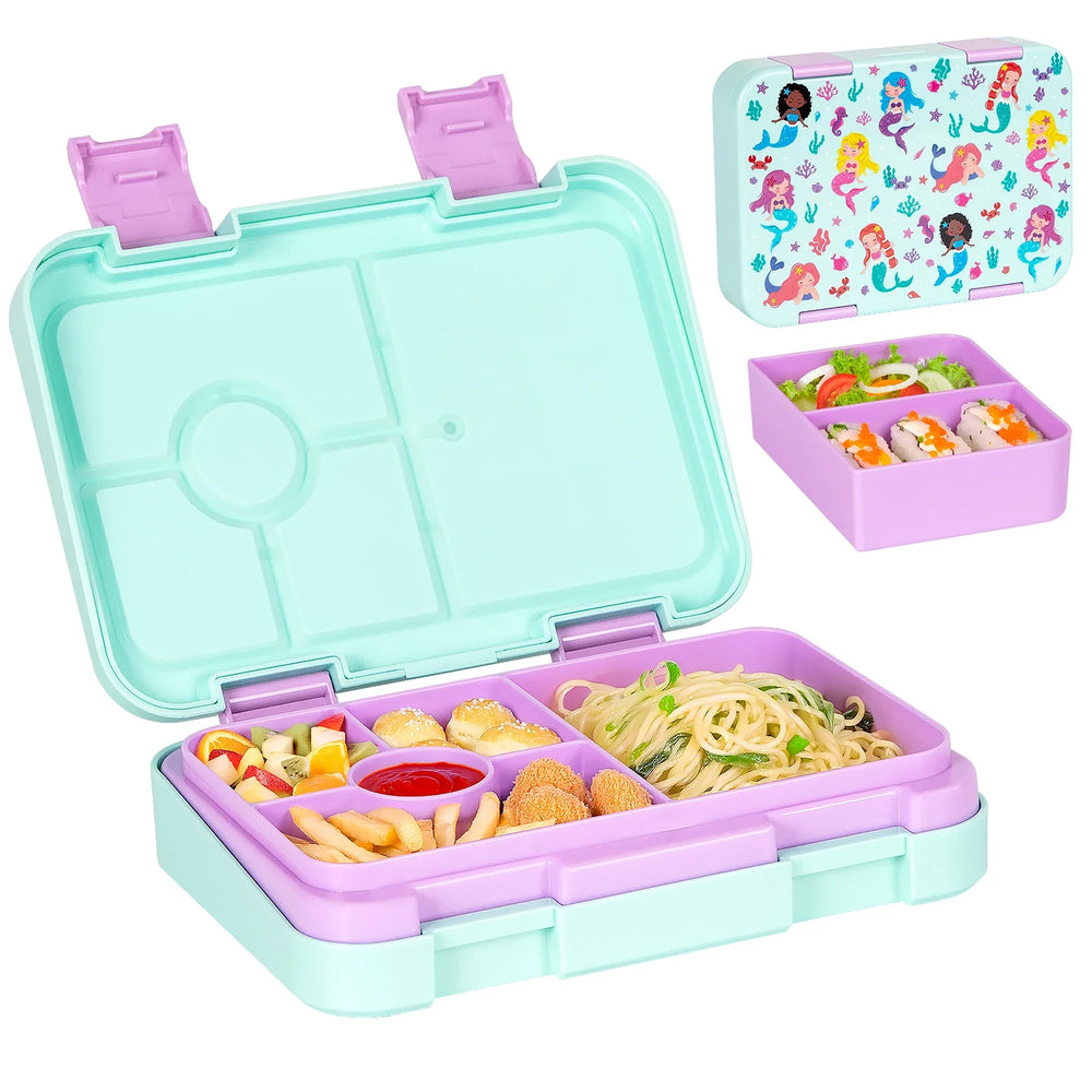 LunchPal Compact Box – Lekvrije, BPA-vrije Kinderlunchbox met Magnetronbestendig Binnentray voor School & Picknick