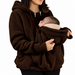 Draagjas 2-in-1 voor mama en baby – zachte fleece, capuchon, rits, zakken | babywearing hoodie