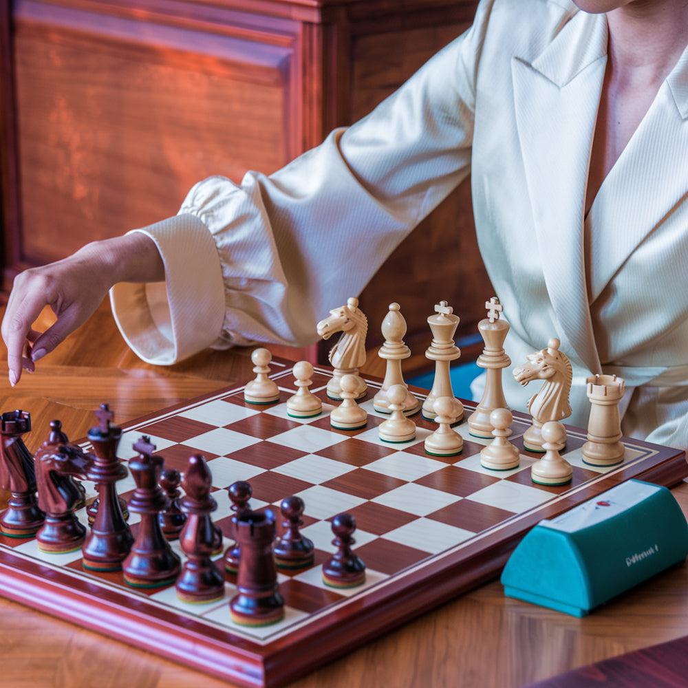 Luxe Houten Schaakset – Opklapbaar Schaakbord met Opbergruimte