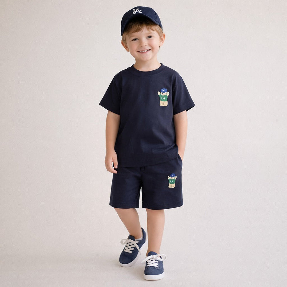 LA Bear 2-Delige Unisex Set – T-Shirt & Short van Biologisch Katoen