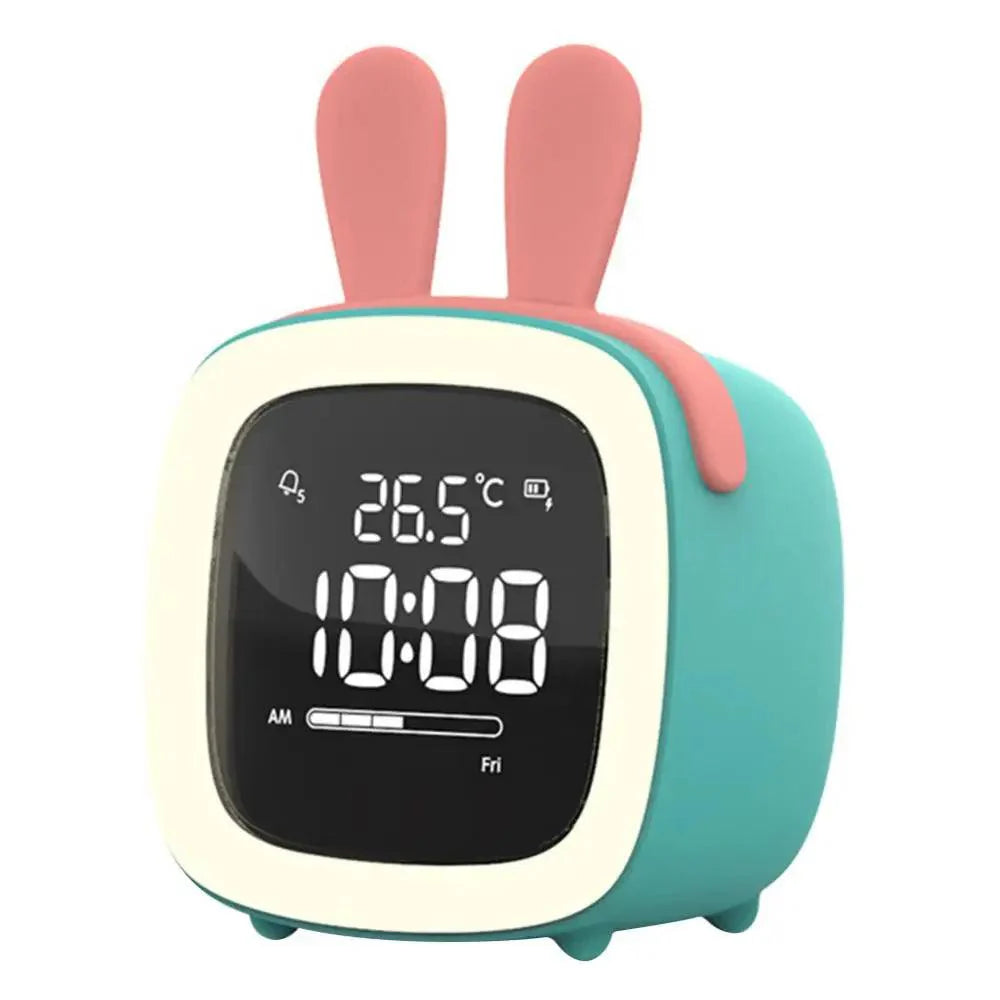 LED Kinderwekker & Nachtlampje – Schattig Konijn Design