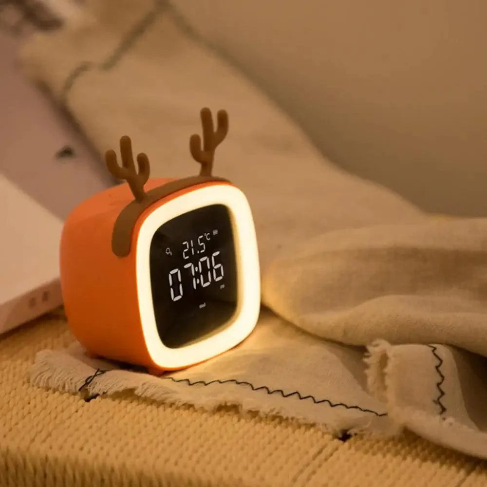 LED Kinderwekker & Nachtlampje – Schattig Konijn Design